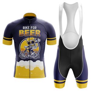 2024 Ride for Beers Cycling Jersey Set Gel Pad Bike Shorts Ropa Ciclismo Quick Dry Pro Cycling Wear rower maillot cuott