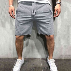 En Stock 2022 Hommes Casual Mi Taille Shorts Pantalon Solide Splice Poche Cordon Au Genou Shorts Pantalones Hombre Expédition Rapide G220223