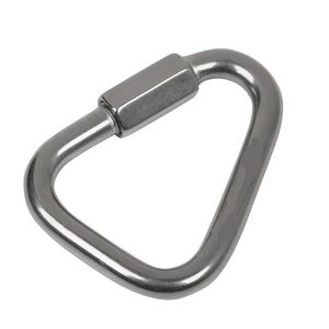 Stainless Steel 304 Outdoors Interlink Triangle Buckle Climbing Harnesses Rock Climb Mountaineering Safety Buckles Hammock