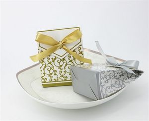 10 sztuk Wrap Kreatywny Złoty Srebrny Wstążki Ślub Ślub Party Prezent Cukierki Papier Pole Ciastko Torby Zdarzenie Dostawy R2