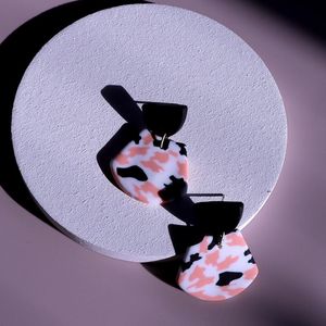 Multicolor Leuke Kleine Polymeer Clay Geometrische Staal Opknoping Ongebruikelijke Oorbellen Trend Sieraden voor Vrouwen Set Teens