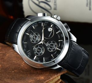 2023 Nya anländer sex sömmar Mensklockor Alla Dial Work Quartz Watch High Quality 1853 Top Luxury Brand Chronograph Clock Leather 2678
