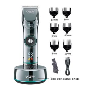 Professional sem fio 15 velocidade ajustável ajustável do cabelo para homens Barba Clipper Máquina de corte Barbearia Kit 220106