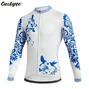 Ny Caskyte 2021 Kvinnors Cykling Jersey Långärmad Cycle Wear Snabbtorkande Cykelkläder Vår MTB Bike Jersey Cykling Jacka