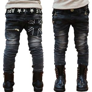 Baby Jungen Hosen Kinder Frühling Baumwolle Jeans Kinder lange schwarze Teenager warme Jeanshose in voller Länge