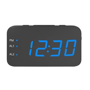 Настольная таблица Часы Цифровые будильники USB Snooze Sound Активированные Двойные с Дисплеем Температуры