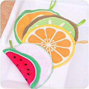 Cartoon Fruits Hand Towel Hanging Type Towels Kitchen Water Uptake Childrens Handkerchief 1 4fh Y2