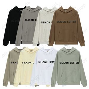 USA 7th Front 3D Silicon Logo Mens Hoodies Hooded Sweatshirts Class Classic Simple Letter High Streetwear Oversize Designer Loose Cotton Pullover Hoody
