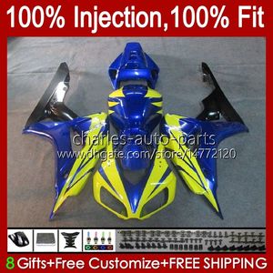 OEM Bodys Kit For HONDA CBR 1000 CC RR 1000RR 2006-2007 Bodywork 59No.148 Blue yellow CBR1000-RR 1000CC 2006 2007 CBR1000 RR CBR1000RR 06 07 Injection mold Fairings