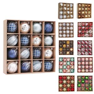 Valery Madelyn 16PCS 8cmクリスマスボール飾り赤ホワイトクリスマスツリー掛かる安物の宝石の装飾ペンダント211109