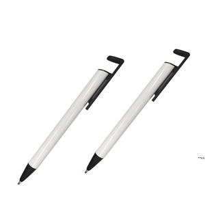 Sublimation Metal Pens Aluminum Blank Pen Custom Rod Thermal Transfer Creative Personality Ballpoint Pen with Shrink Wrap RRD12526