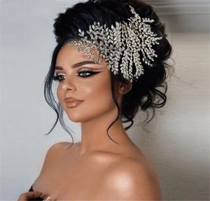 Kraliyet Düğün Gelin Rhinestone Kafa Başlığı Taç Tiara Kraliçe Pageant Prenses Hairband Kristal Saç Aksesuarları Takı Balo Headdress Gül Altın Gümüş