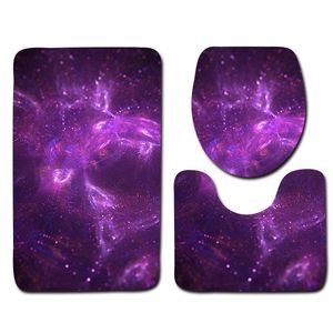 Bath Mats Starry Toilet 3-Piece Floor Mat Bathroom Home Anti Slip Liner Foam Durable Cover Shower Carpets Set