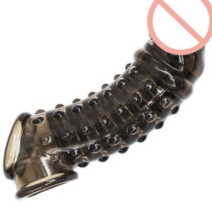 Sex toy extension Male soft penis expander condom collar reusable thorn sex pin amplification male 1008