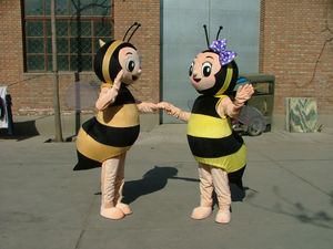 Real Picture Bee Mascot Traje Fancy Dress para Halloween Carnaval Party Support Customization