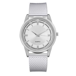 Fashion's Fashion Ultra Simple Simple Watch Business in acciaio inossidabile Cintura a mesh intatzing al quarzo