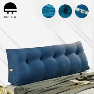 Home Soft Large Pillow Back Cushion Luxury Bedside Decor Long Elastic Backrest Multifunction for Bedside Seat Bed Sofa Tatami 210611