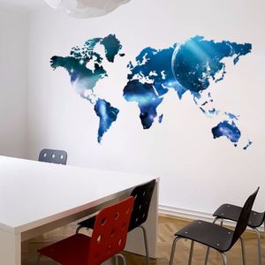 Big Global Planet Weltkarte Wandaufkleber Kunst Aufkleber Karte Ölgemälde 1470 Home Room Büro Dekoration 210420