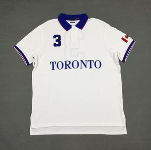 Wysokiej jakości polo 100% bawełniany Toronto T-Short-Sleeved T-shirt z haftą mody Casual Polos koszulka