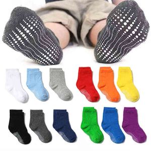 Wholesale boys slippers socks resale online - 6 Pairs to Yrs Cotton Children s Anti Slip Boat Socks For Boys Girl Low Cut Floor Kid Sock With Rubber Grips Four Season Y1222