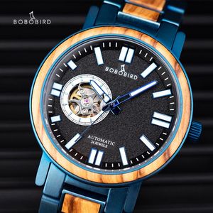 Automatic Mechanical Watch Wood BOBO BIRD Men's Wristwatch Timepieces Waterproof Japan Movement Erkek Kol Saati With Gift Box Wristwatches