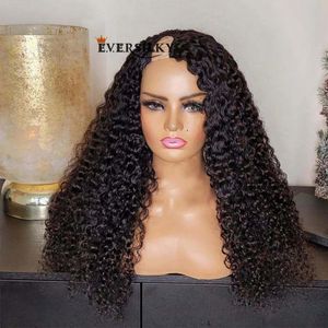 100% de cabelo humano cacheado natural e não processado com a peruca de forma de combs com brasy hair hair 250 densidade de densidade feita Máquina cheia feita para mulheres