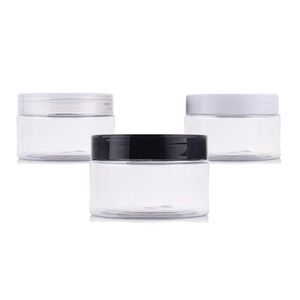 10pcs Container Empty Cosmetic Jar Cookie Storage Pot Portable Clear Mask Packing Plastic Travel Bottle 100g 150g 200g 250g 350g