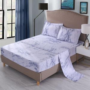 Lakan sätter hem textil sängkläder 4-bitars ark set säng monterad