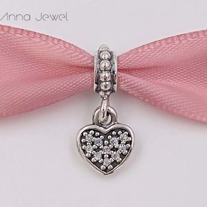 DIY Charms Boncuk Takı Yapımı Kiti için Kırmızı Kalp Pandora 925 Ayar Gümüş Bilezik Setleri Kadın Gelinler Bileklik Taş Zincir Boncuk Kolye Kolye Düğün 791023CZR