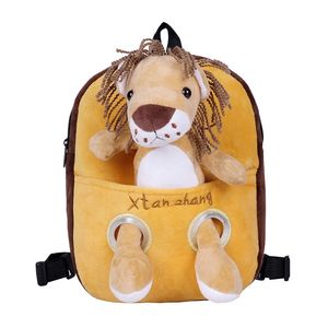 Animal Plush Backpack Cartoon Tiger Giraffe School Bag Kid Detachable Doll Soft Baby Toys Kids Birthday Christmas Gift 220210