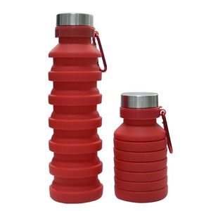 30pcs Water Bottles & Cages Folded Silicone Bottle MTB Bike Cup Kettle Outdoor Camping Leak-Proof Folding Tour Gel Kids Retractable Collapsible 55