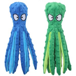 Dog Squeaky Toys Octopus - No Stuffing Crinkle Plush Dogs Toy for Puppy Teething, Durable Interactive Chew Toys Training