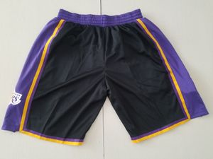 Team Basketball Shorts Running Sports Clothes La Black Purple Color Size S-XXL Mix Match Order High Quality