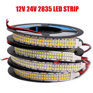 Led Autoadhesivo al por mayor-Strips DC12V V LED Strip SMD Luz de cinta flexible M LED LED LED Súper brillante Raya impermeable Autoadhesivo