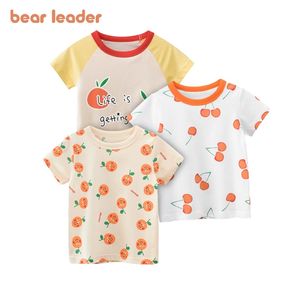 Baby Meninas Casual t - shirts Forma Verão Fruta Impressão Tees Kids Menina Macio Macio Bonito Topo Roupas Linda roupa 2-7Y 210429