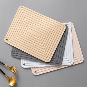 Silicone Anti-scalding Cups Pad Non-Slip Kitchen Table Cup Mat Rectangle Thicken Insulation Pads Bar Desktop Decoration Mats BH5389 WLY