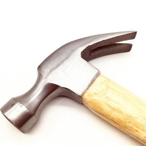 Wielofunkcyjny bezpieczeństwo Outdoor Nai Hammer 290mm / 320mm Naturalny uchwyt z drewna stalowy młotek Claw T2I52216