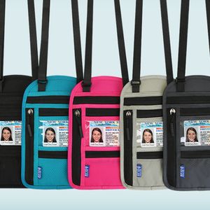 防水多機能パスポートカードネックバッグキッズコインケース財布メッセンジャーストレージバッグソリッドカラーチケット保護カバーワンショルダーパックGG8X7DD