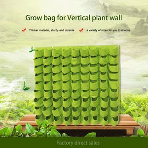 Parede reciclada Pendurado Plantador de lã de lãs Plantando recipiente vertical vertical não tecido jardim planta crescer sacos