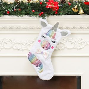 Juldekorationer Stora Strumpor Elk Fabric Gift Socks Xmas Lovely Väska För Barn Eldstad Träd