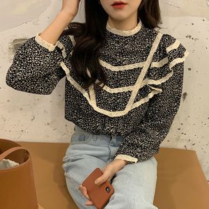 Camicie patchwork Ezgaga Women Chic Autumn Autum