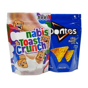 Groothandel mg eetbare chips verpakking tassen warmteafdichting stand up pouch voedsel snack mylar bag