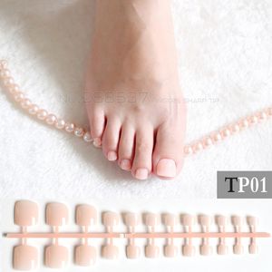 Wholesale toe nail colors resale online - Candy DIY Fashion Colors Toe Nails Acrylic False Toes Art Tips Fake Toenails lovely Light pink TP01