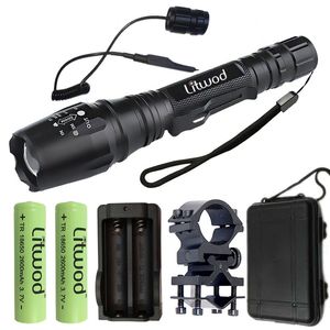 High Quality Tactical Led Flashlight XM-L2 Zoomable 18650 Rechargeable Battery Waterproof Torch for Hunting Bulbs 5 Modes Lantern