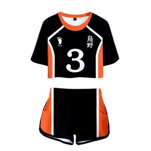 HAIKYUU COSPLAY Kostüm Hinata Shoyo Gömlek Şort Nishinoya Yuu Üniforma Spor Karasuno Koukou Lisesi Voleybol Kulübü Kadın Y0913