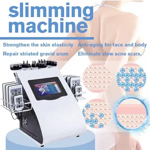 Lager i USA 40K Ultrasonic Cavitation Machine 8 kuddar Fettsugning LLLT LIPO LASER RF VACUUM CAVI LIPO SLAMNING SKIN CARE SALON SPA Equipment #013