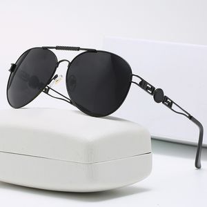 1 Stück Mode Runde Sonnenbrille Brillen Sonnenbrille Designer Marke Schwarz Metallrahmen Dunkel 50mm Glaslinsen Für Herren Damen Bessere Braune Hüllen