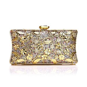 Portfele złoty portfel diamenty torby wieczorowe Rhinestone dla kobiet 2021 moda luksusowa perłowa kopertówka damska kopertówki na imprezę torebki