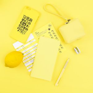 Kinbor Weekly Plan Multifunctional Notebook Diary Stationery Hand Book Yellow Notepads