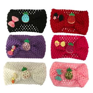 2021 bebê menina turbante nó headband crochet abacaxi headbands hairbands para meninas festa presente acessórios de cabelo boutique fornecimento
